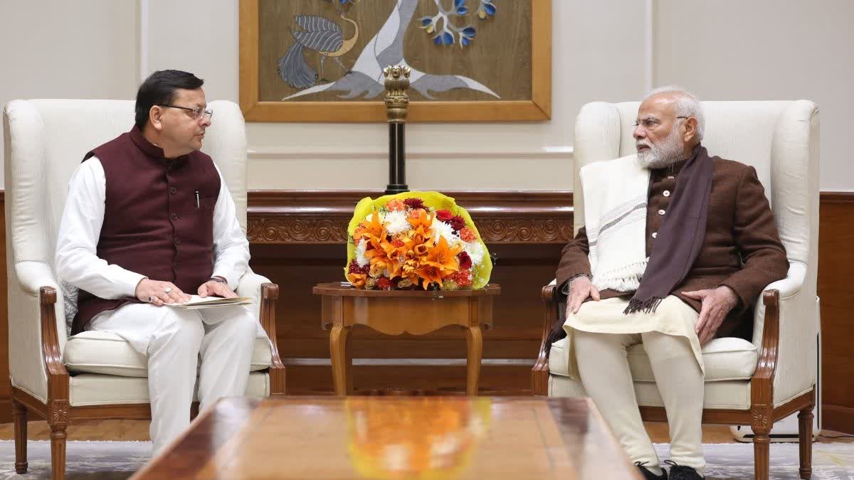 सीएम धामी ने पीएम मोदी से की मुलाकात, राष्ट्रीय खेलों के लिए किया आमंत्रित, विकास योजनाओं के लिए जताया आभार